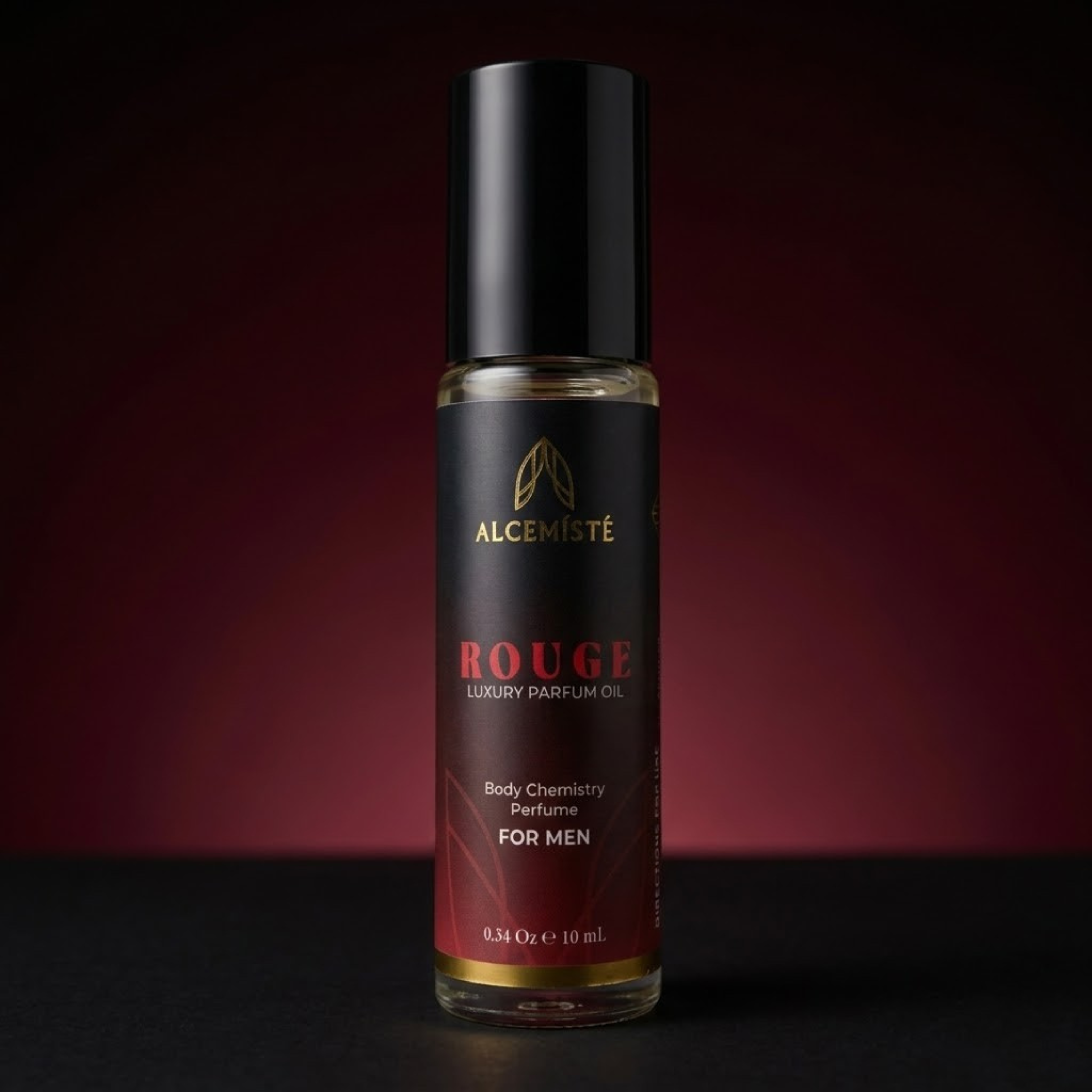 ALCEMÍSTÉ Rouge Pheromones Cologne for Men – Concentrated Pheromones Perfume For Men - Body Chemistry Fragrance For Him - Bold, Raw, Refined Scent - Travel Size, Rollerball Formula - 0.34 oz (10 mL)